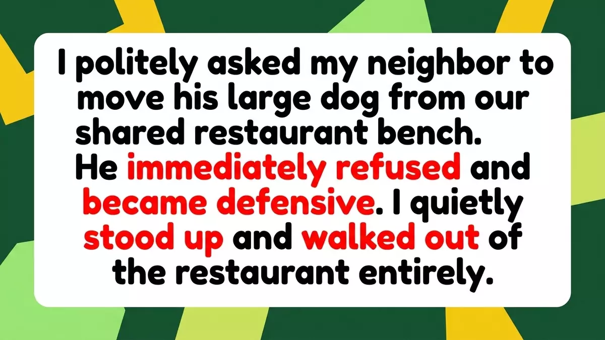 Benchtop Boundary: Diner Outraged After Neighbor Refuses to Move ‘Service Dog’ Off Shared Restaurant Seating