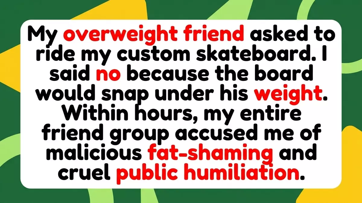Mechanical Reality vs. Emotional Slight: Skateboard Refusal Ignites Overweight Friend’s Fury