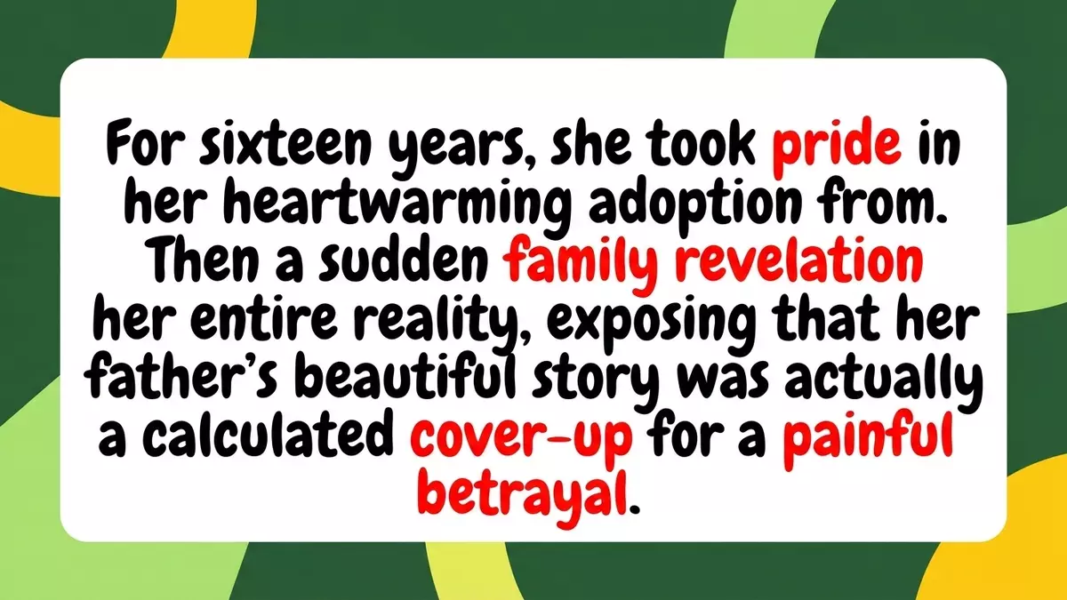 Shattered Identity: Teen Discovers Her Heartwarming Adoption Story Was a Cover-Up for Father’s Affair